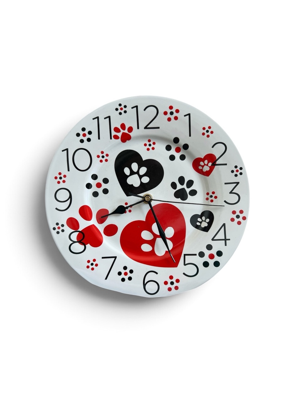 Temp-tations by Tara Pawfetti Ceramic Dog Paw Wall Clock